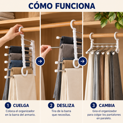 Velaris SpaceRack™ | Pack de 3 Organizadores de Pantalones